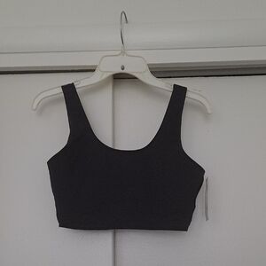 All in Motion Black Fitted Crop Tank Top